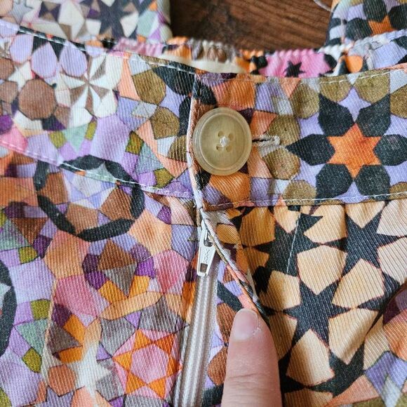 Anthropologie Wide Straight Leg Geometric Pants - Picture 3 of 9